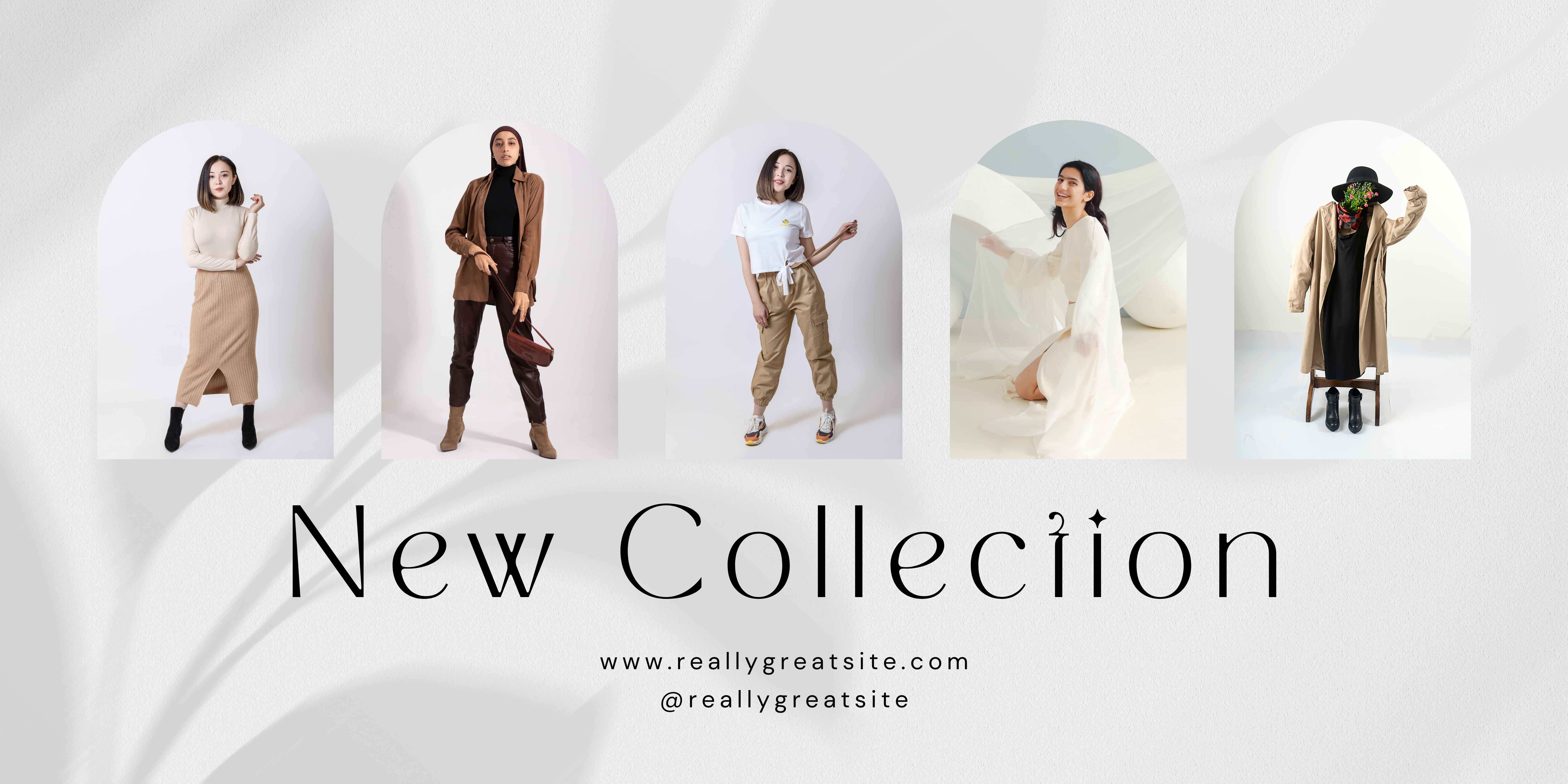Gray Minimalist New Collection Banner